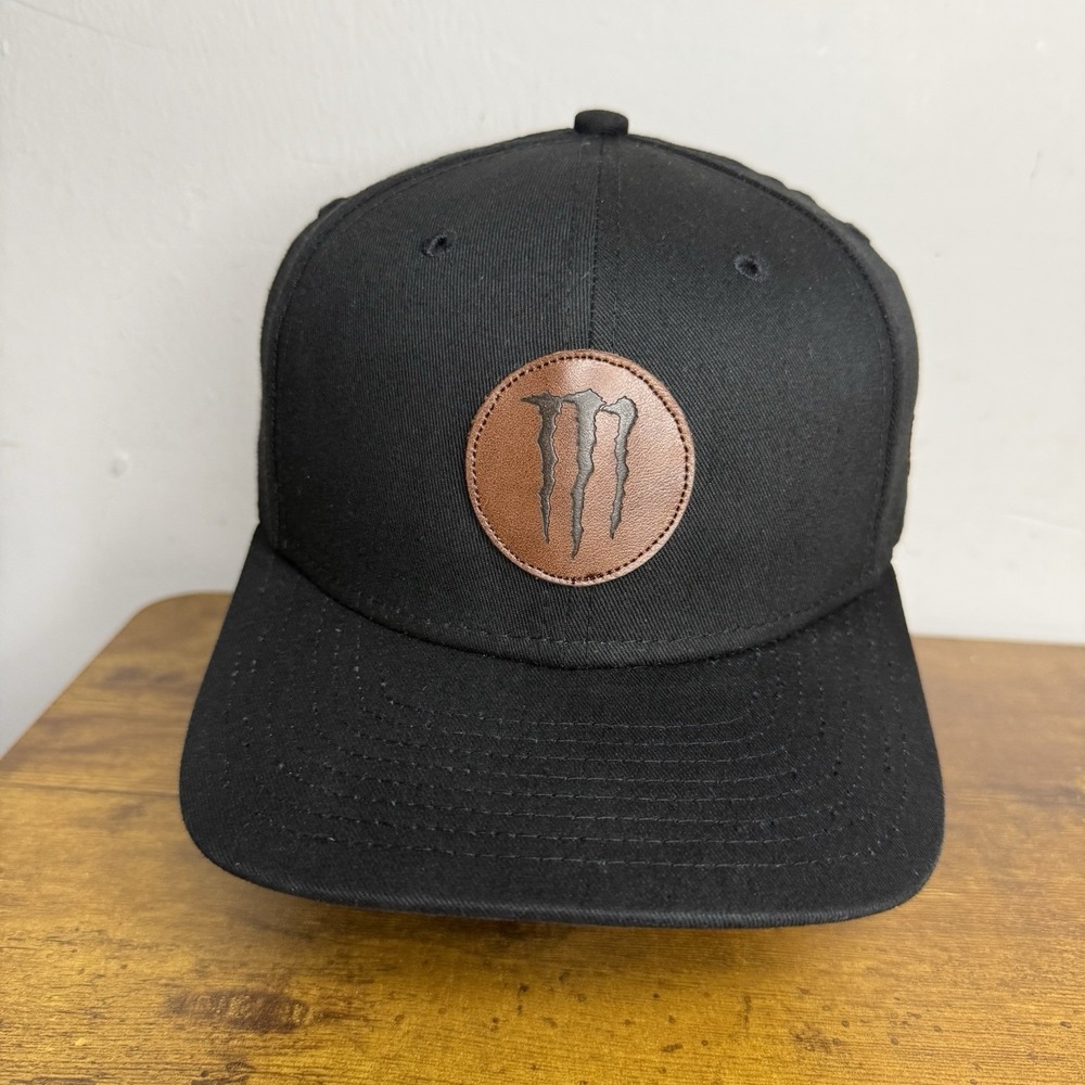 Monster Energy Java Hat Cap Strapback Black Leather Patch New Era 9FIFTY